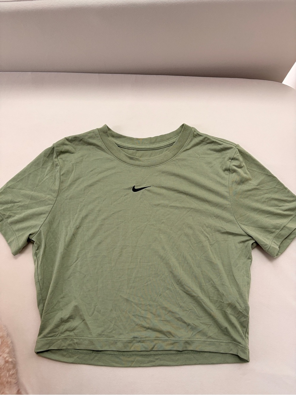 Nike Women's Light Sage Green Cropped Tee